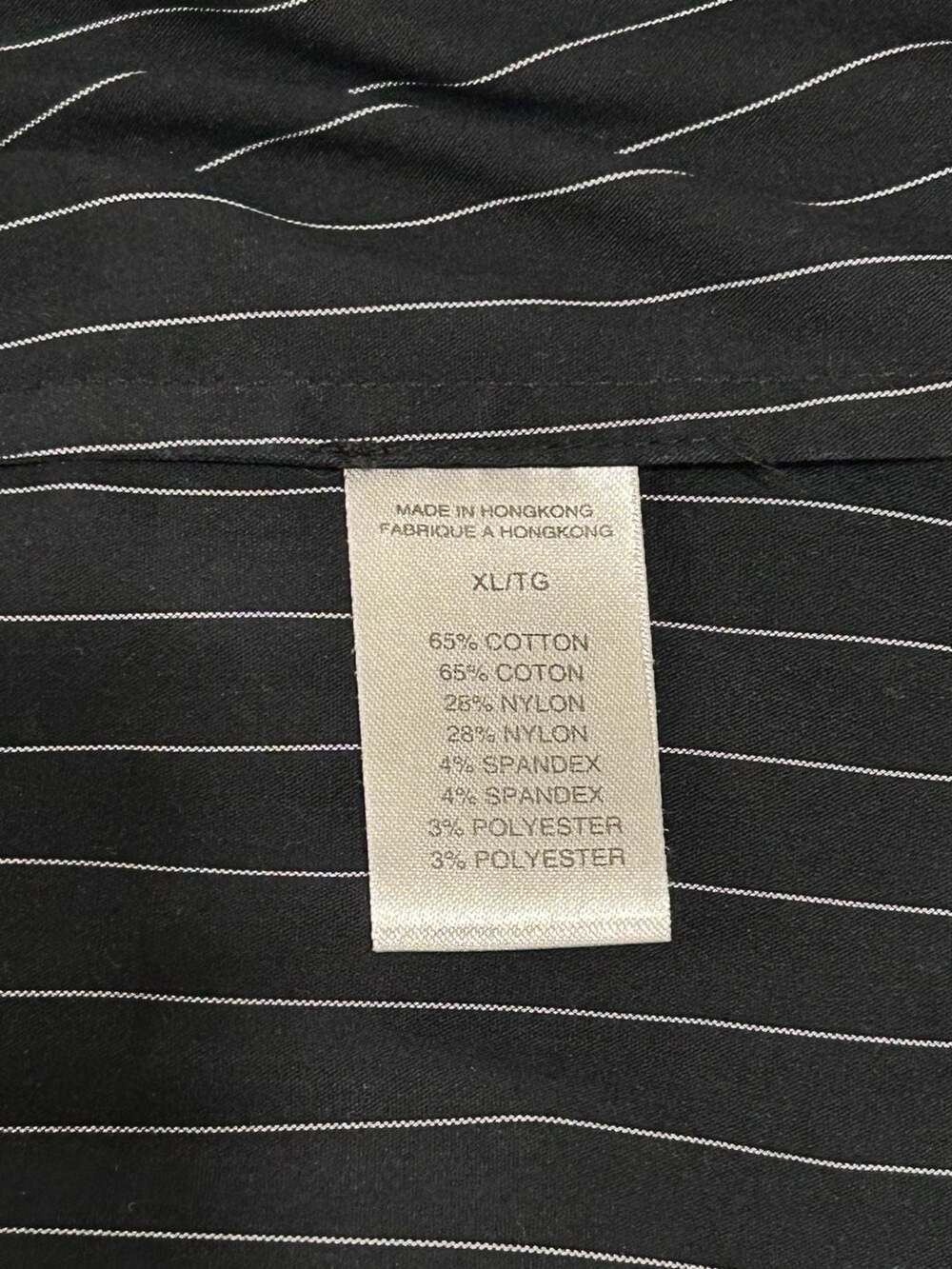 Theory mens klaus black and white striped button front shirt us size xl, - Picture 9 of 9